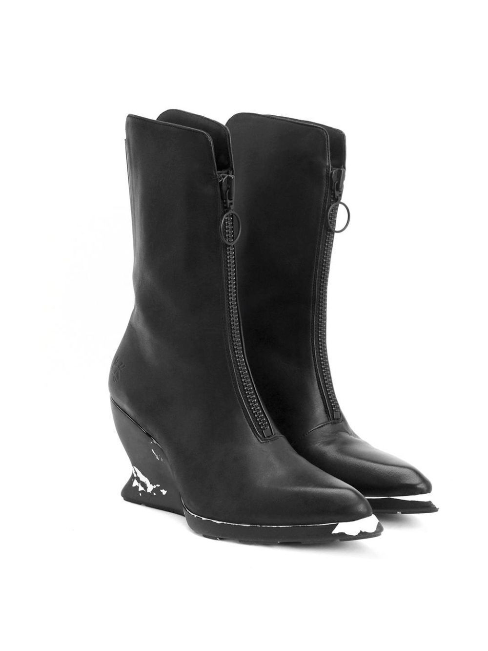 John Fluevog Heebie Jeebies Wedged mid-calf boot size 9 in VGUC